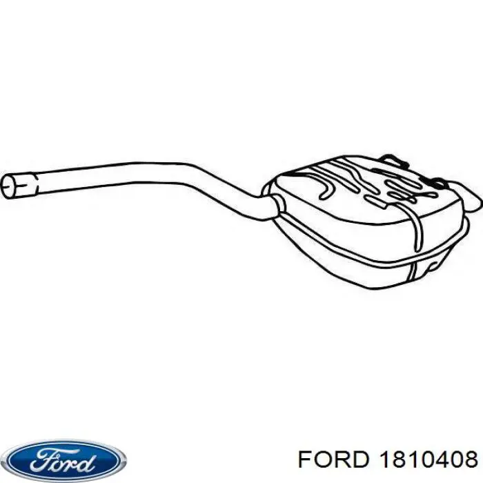 Silenciador, parte traseira Ford 1810408 preço, a partir de 97,93 USD