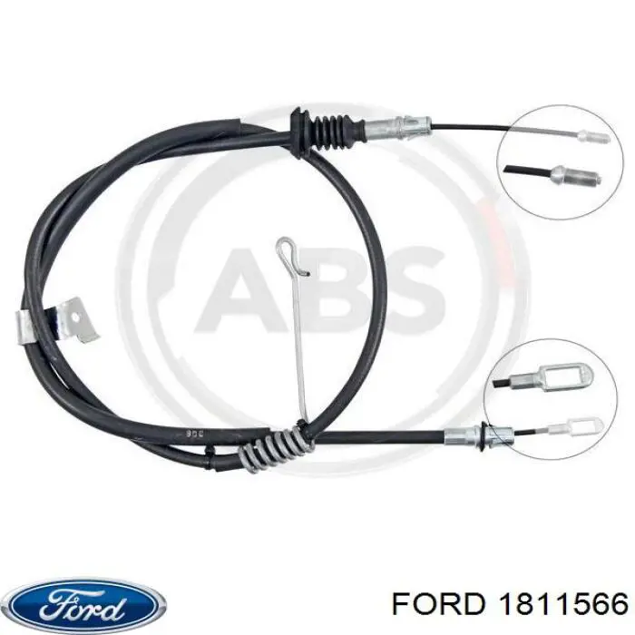 2162782 Ford Cabo do freio de estacionamento traseiro esquerdo
