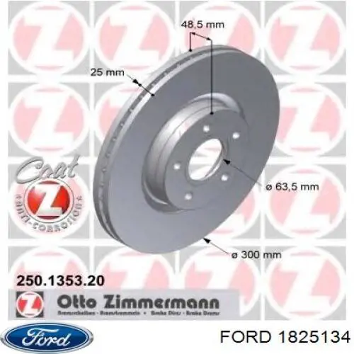 Compre 1825134 Ford Disco do freio dianteiro