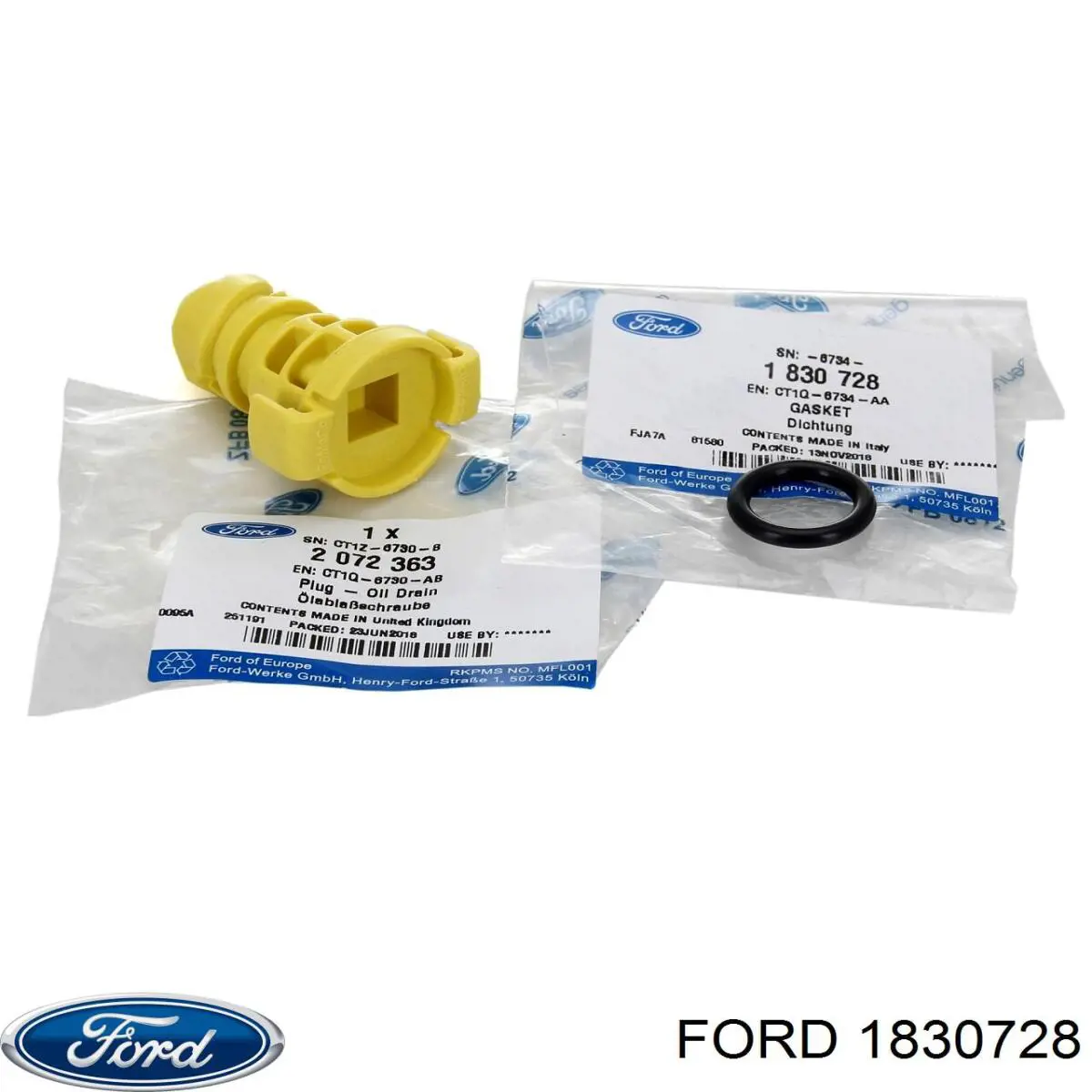1830728 Ford Vedante de rolha de panela de motor