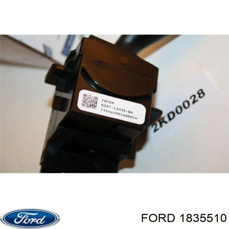 1835510 Ford Comutador esquerdo instalado na coluna da direção