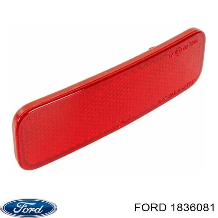 1836081 Ford Retrorrefletor (refletor) do pára-choque traseiro esquerdo