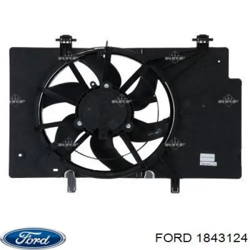 Compre 1843124 Ford Difusor do radiador de esfriamento, montado com motor e roda de aletas