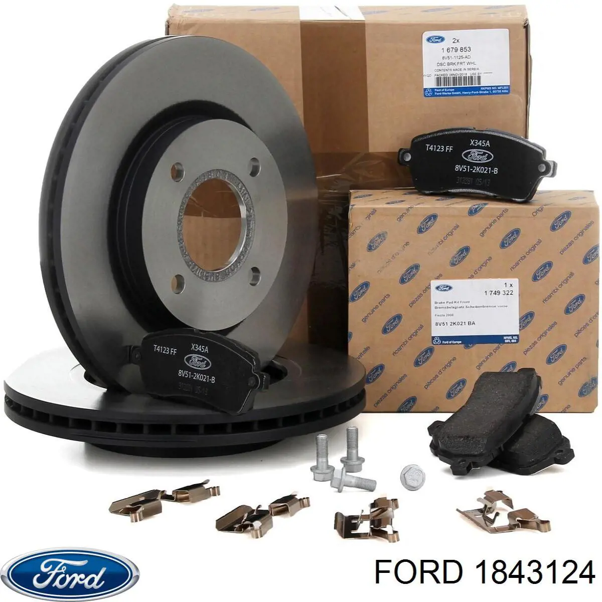 Compre 1843124 Ford Difusor do radiador de esfriamento, montado com motor e roda de aletas