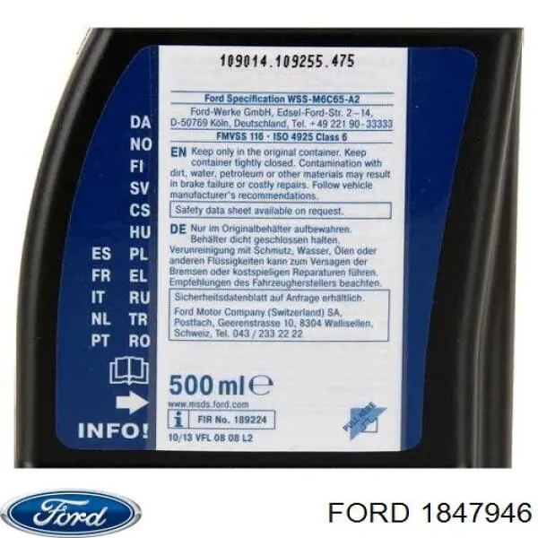 Fluido de freio Ford 1847946 preço, a partir de 16,97 USD