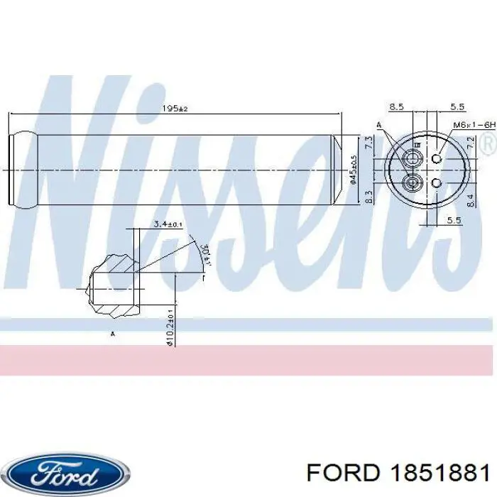 Tanque de recepção do secador de aparelho de ar condicionado Ford 1851881 preço, a partir de 34,55 USD