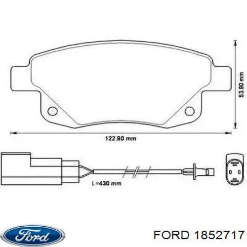 Sapatas do freio traseiras de disco Ford 1852717 preço, a partir de 30,22 USD