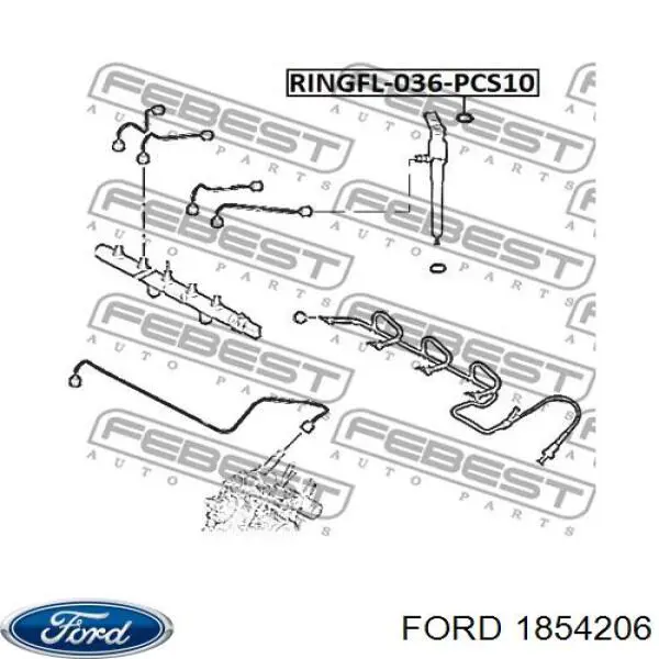 Anel (arruela) do injetor de ajuste Ford 1854206 preço, a partir de 10,69 USD