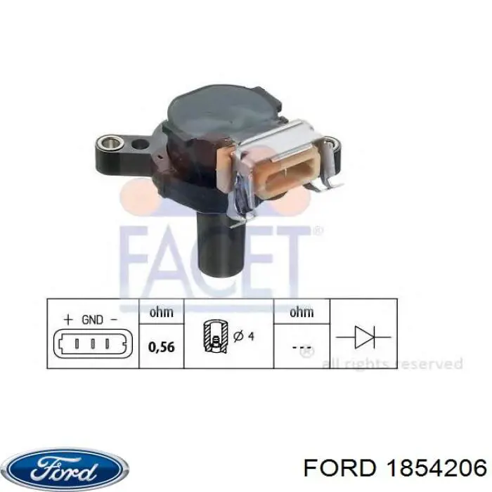Compre 1854206 Ford Anel (arruela) do injetor de ajuste