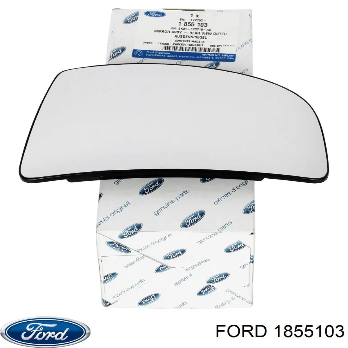 Compre BK3117C18AA Ford Elemento espelhado do espelho de retrovisão esquerdo