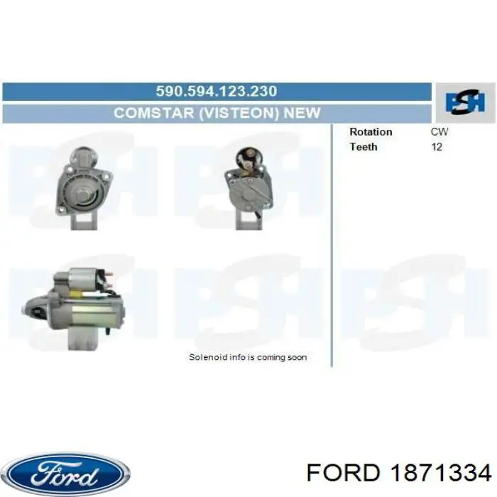 1871334 Ford Motor de arranco