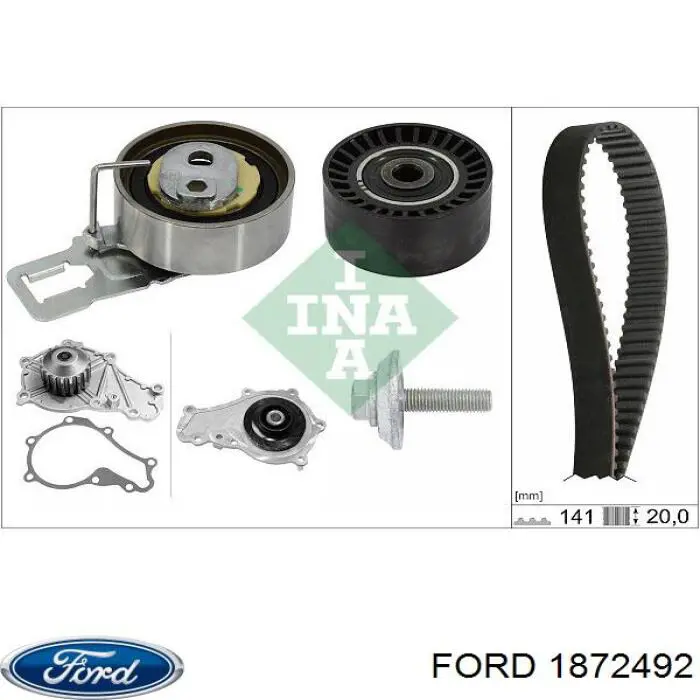 1872492 Ford Reguladora de tensão da correia do mecanismo de distribuição de gás