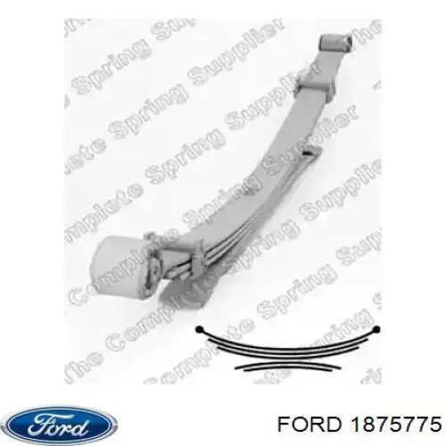 Compre EB3C5B669MB Ford Suspensão de lâminas traseiro
