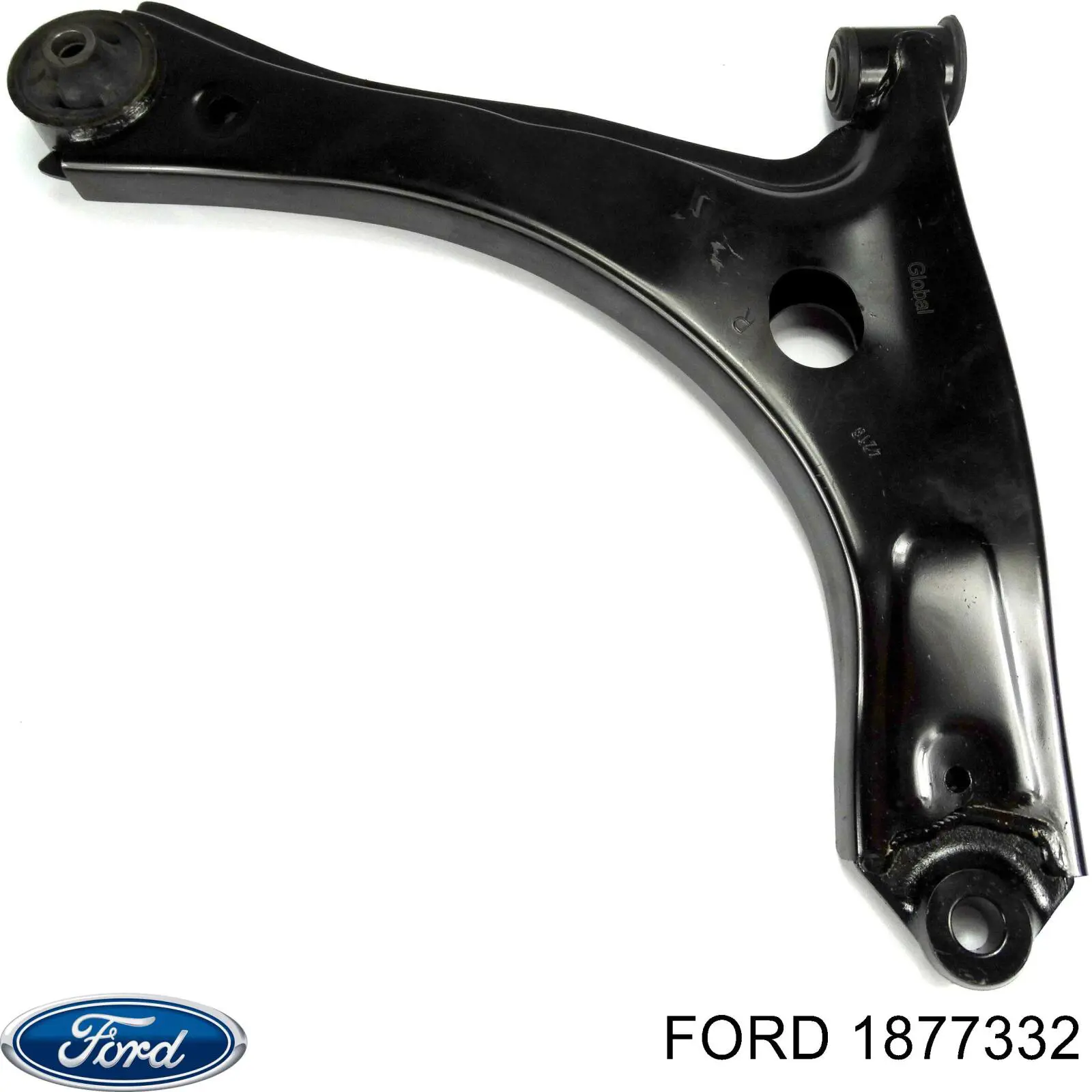 1877332 Ford Braço oscilante inferior direito de suspensão dianteira