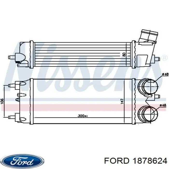 1878624 Ford Radiador de intercooler