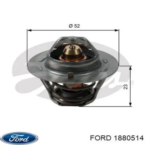 1880514 Ford Silenciador, parte traseira