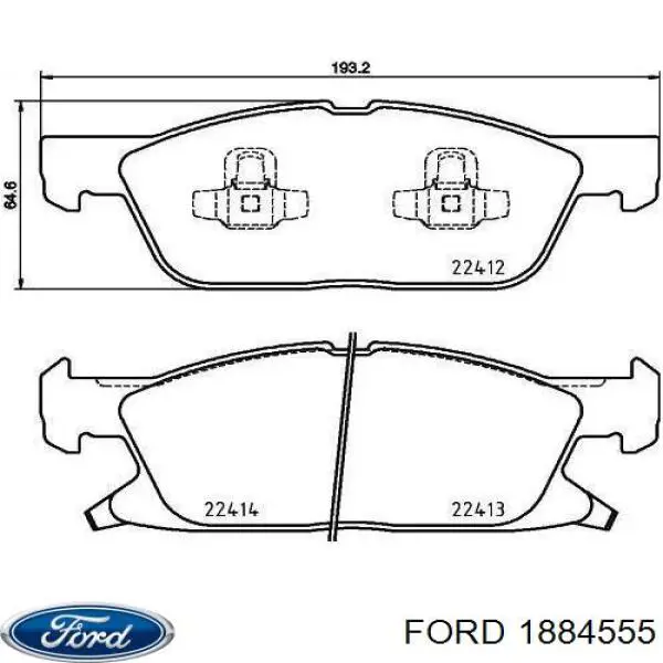 1884555 Ford Sapatas do freio dianteiras de disco