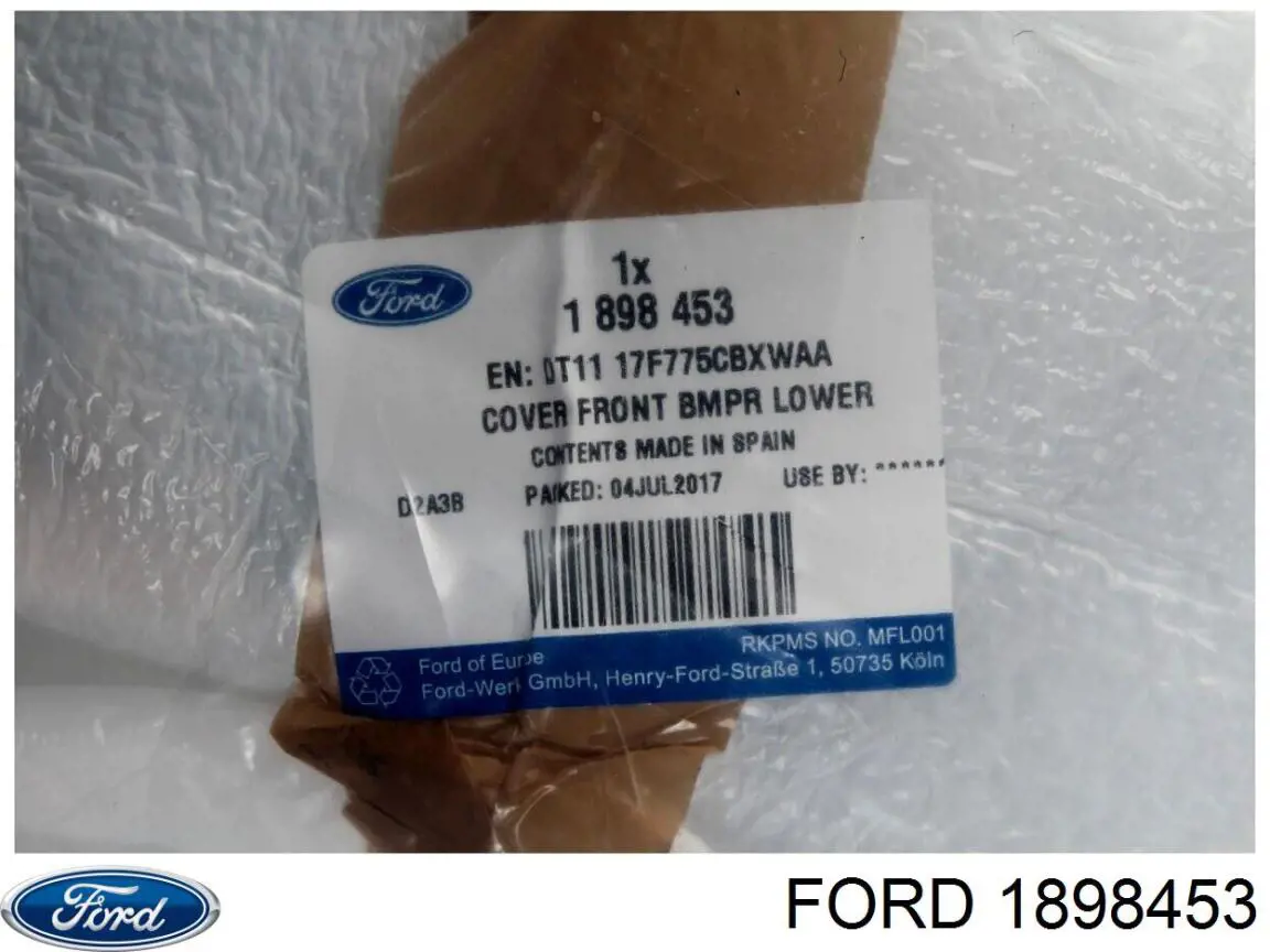 1898453 Ford Pára-choque dianteiro