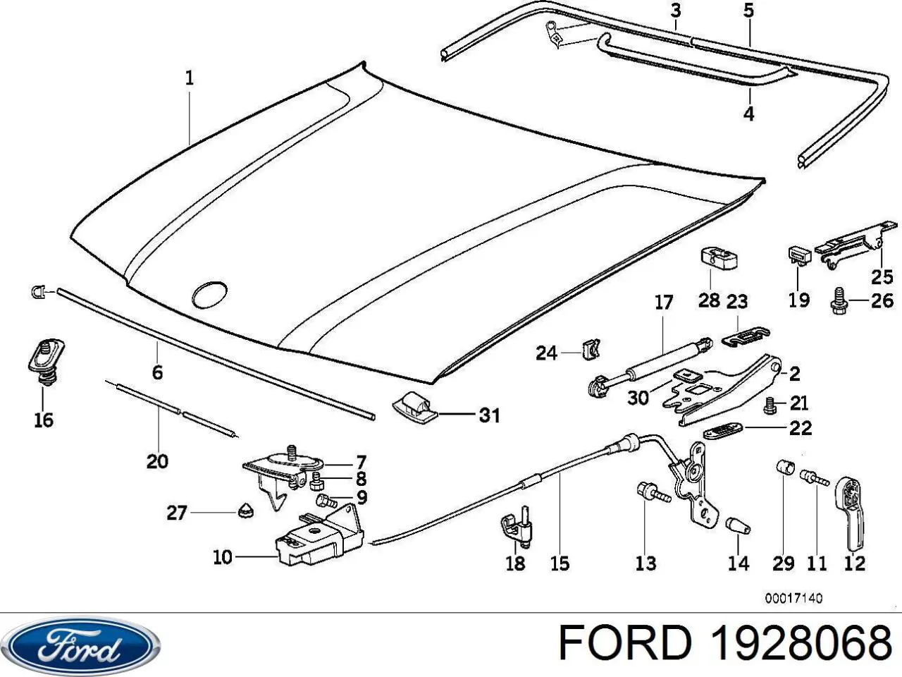 1879661 Ford Porta dianteira esquerda