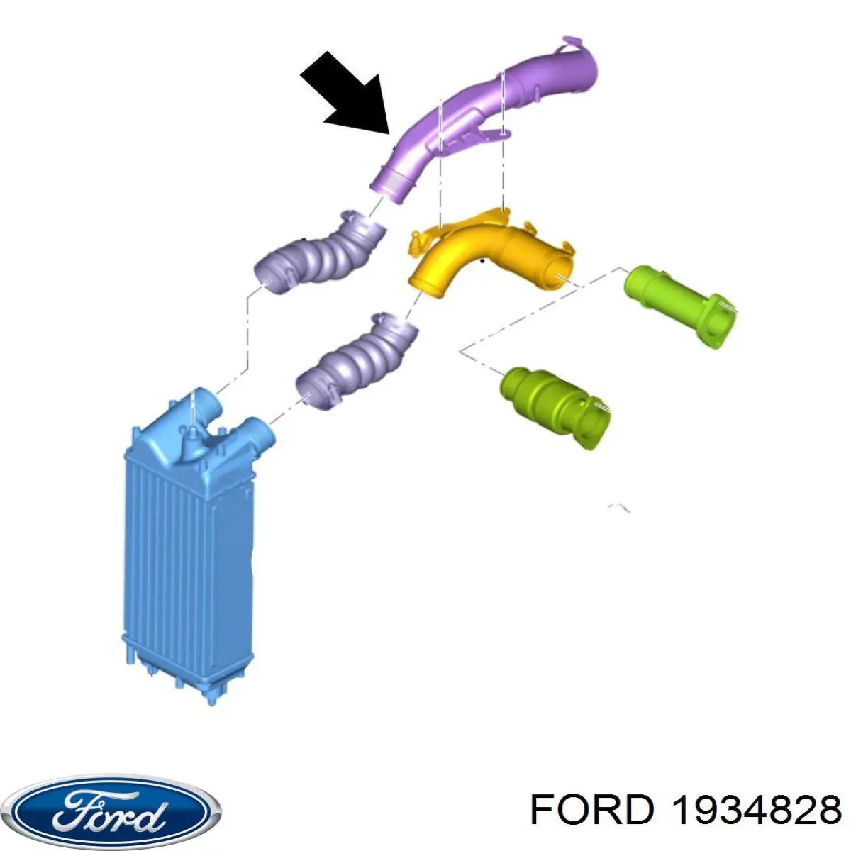 Mangueira (cano derivado) de intercooler Ford F4B16F075AA preço, a partir de 42,84 USD