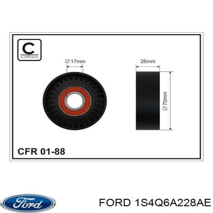Compre 1S4Q6A228AE Ford Reguladora de tensão da correia de transmissão