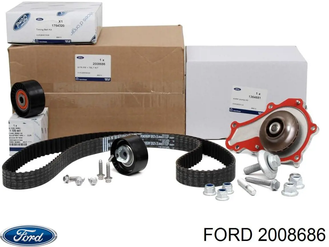Compre 2008686 Ford Correia do mecanismo de distribuição de gás, kit