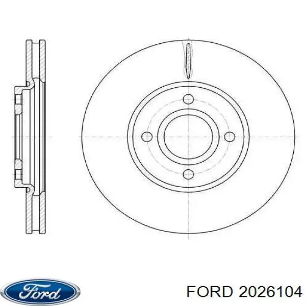 2026104 Ford Disco do freio dianteiro