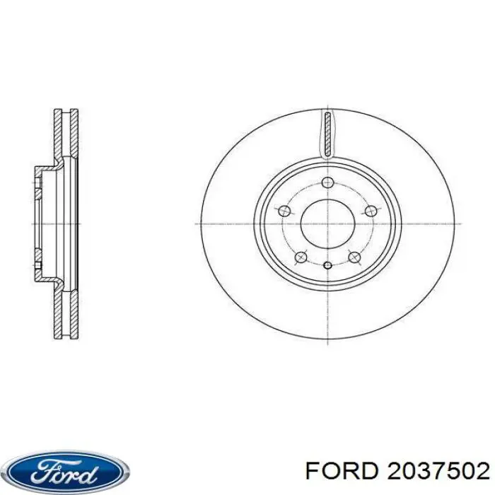 2037502 Ford Disco do freio dianteiro