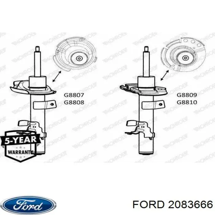2083666 Ford Amortecedor dianteiro direito