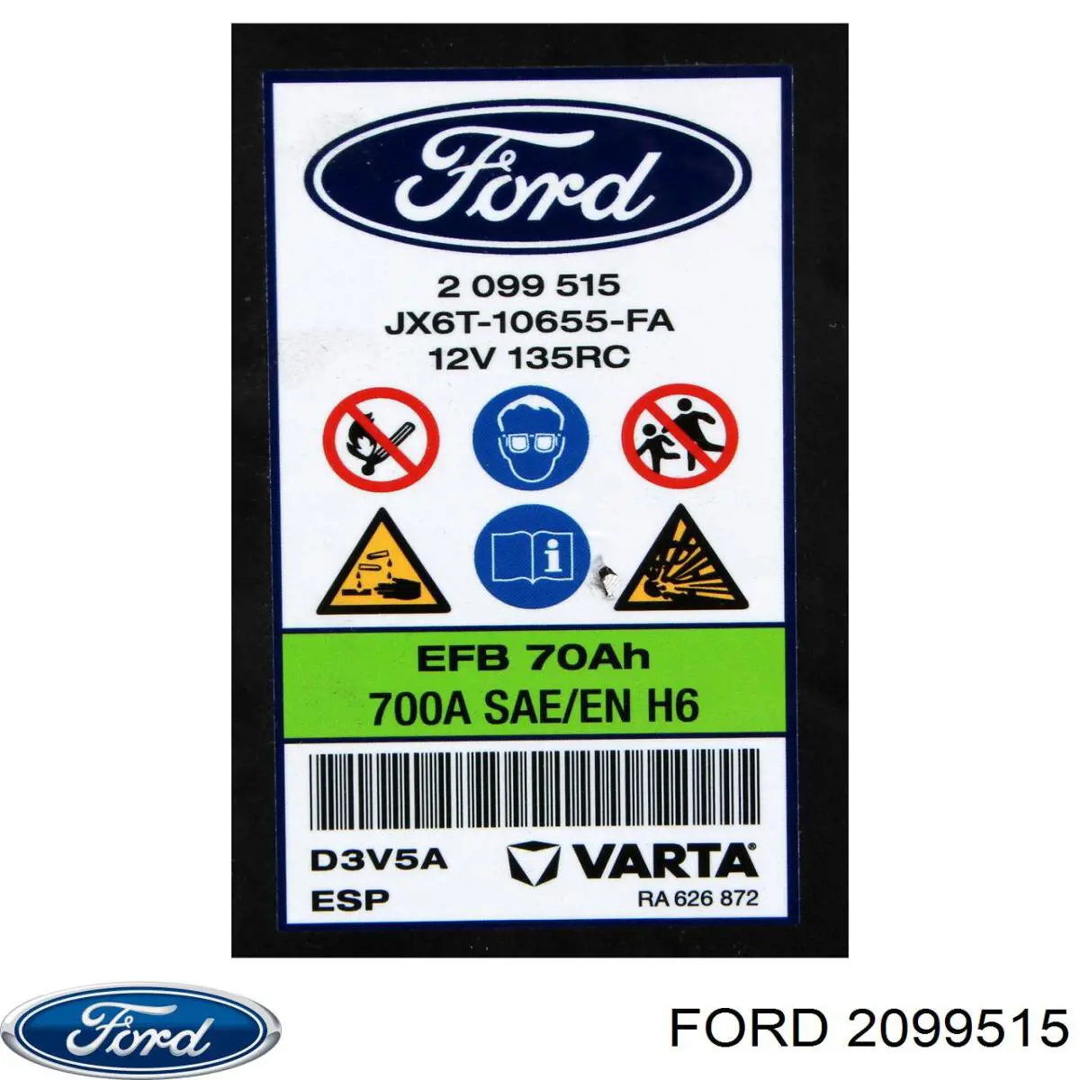Bateria recarregável (PILHA) Ford 2099515 preço, a partir de 180,60 USD