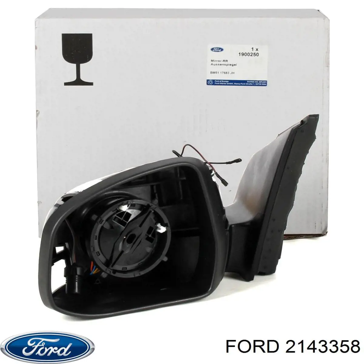 2143358 Ford Espelho de retrovisão esquerdo