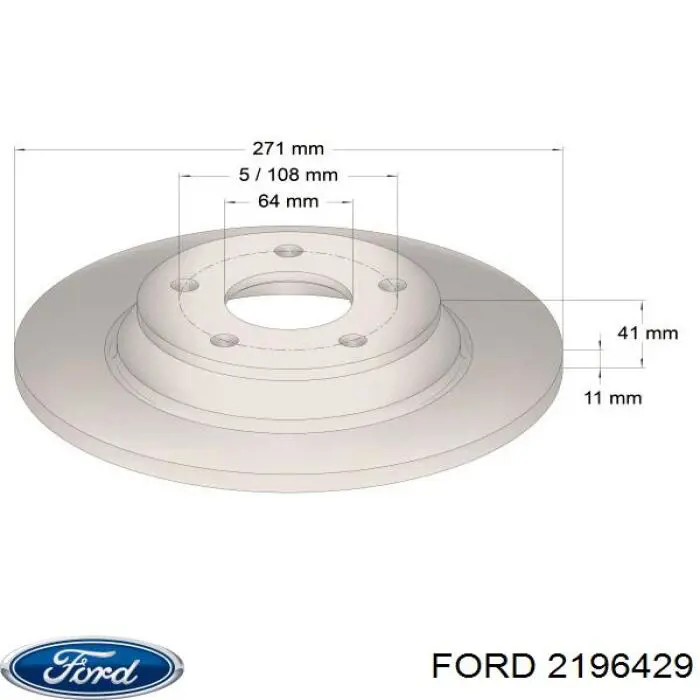 2196429 Ford Disco do freio dianteiro