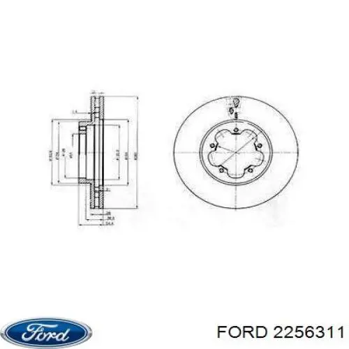 Compre 2256311 Ford Disco do freio dianteiro