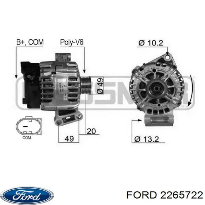 Gerador Ford 2265722 preço, a partir de 94,01 USD