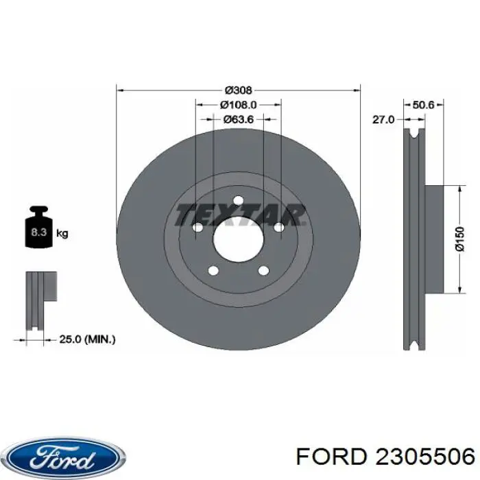 Disco do freio dianteiro Ford 2305506 preço, a partir de 75,04 USD