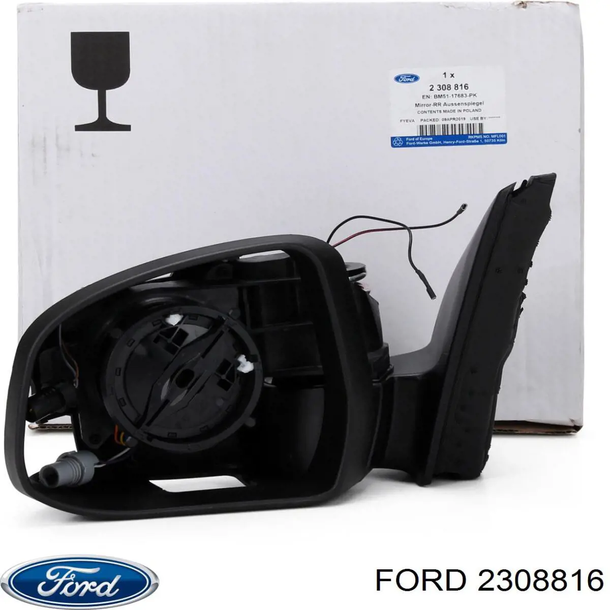 2308816 Ford Espelho de retrovisão esquerdo