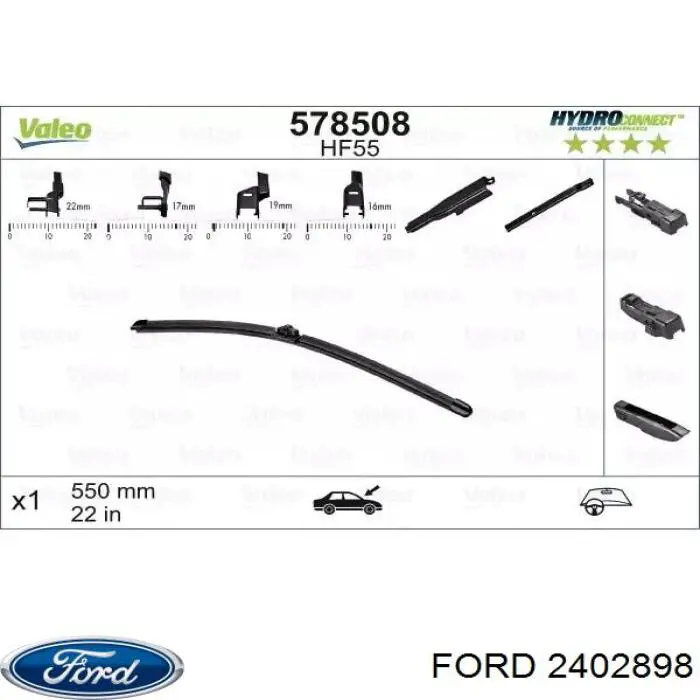 2402898 Ford Limpa-pára-brisas do pára-brisas de condutor
