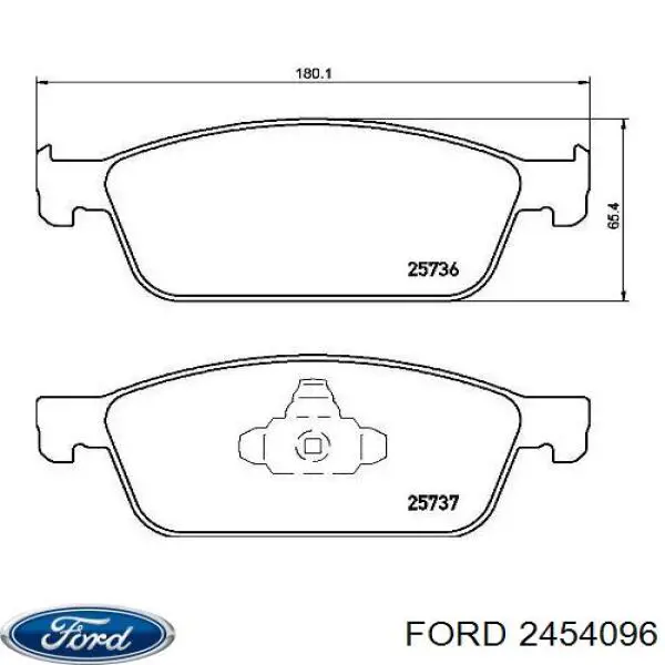Sapatas do freio dianteiras de disco Ford 2454096 preço, a partir de 57,75 USD