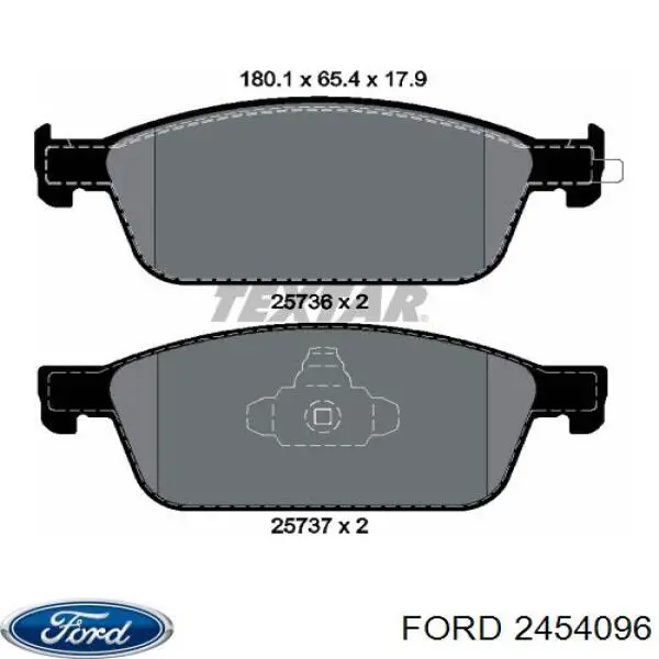 Compre 2454096 Ford Sapatas do freio dianteiras de disco