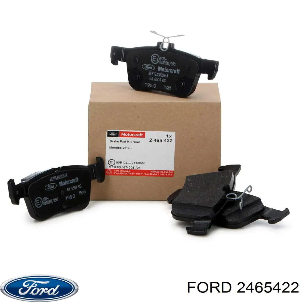 2465422 Ford Sapatas do freio traseiras de disco