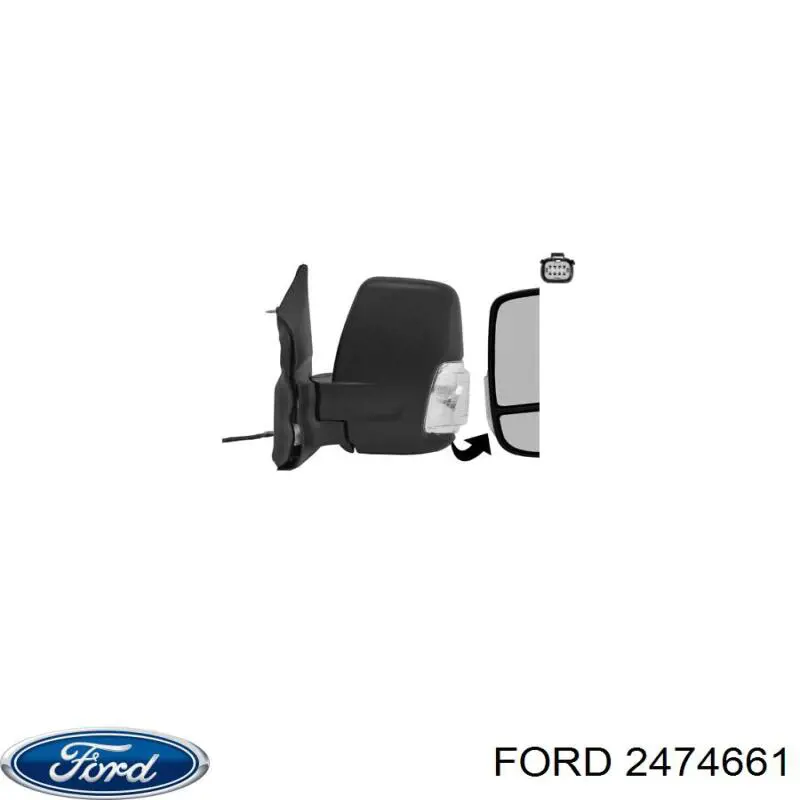 Espelho de retrovisão esquerdo Ford 1932573