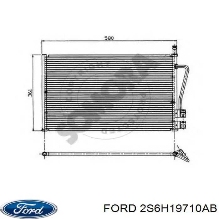 Compre 2S6H19710AB Ford Radiador de aparelho de ar condicionado