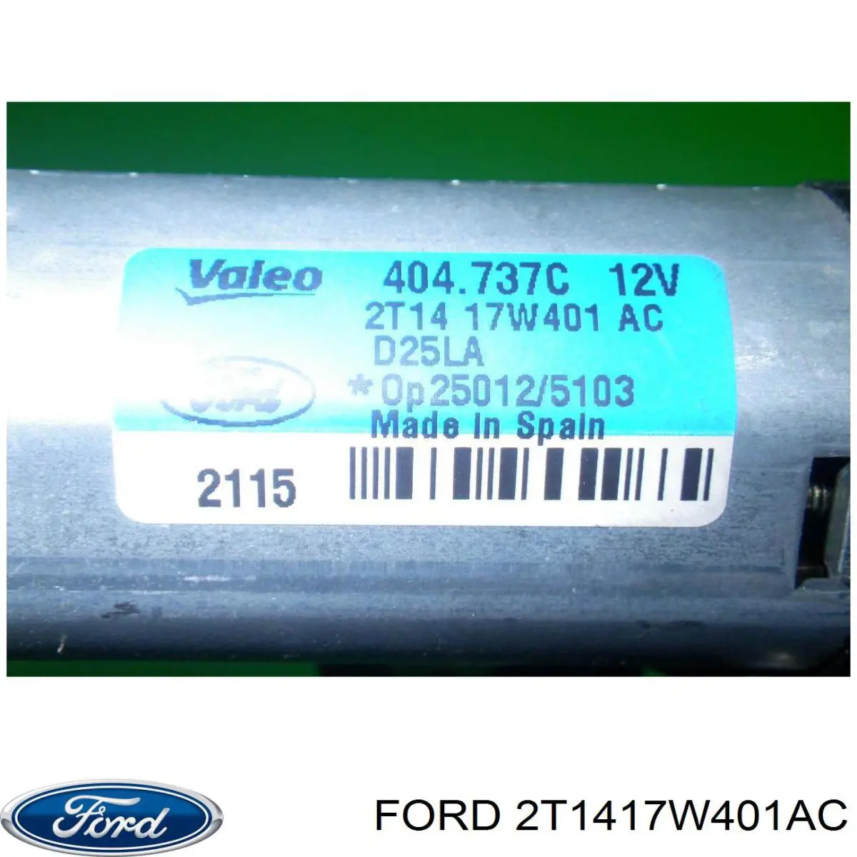 2T1417W401AC Ford Motor de limpador pára-brisas de vidro traseiro