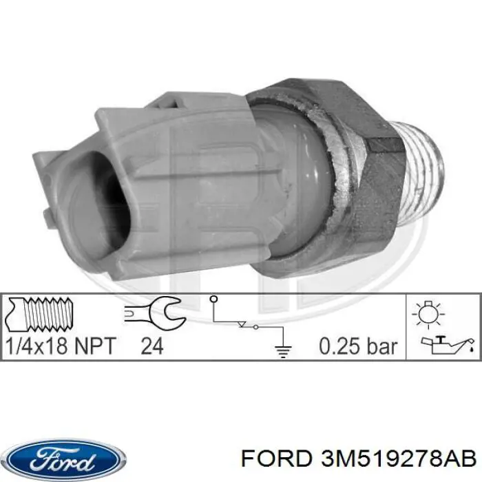 Compre 3M519278AB Ford Sensor de pressão de óleo
