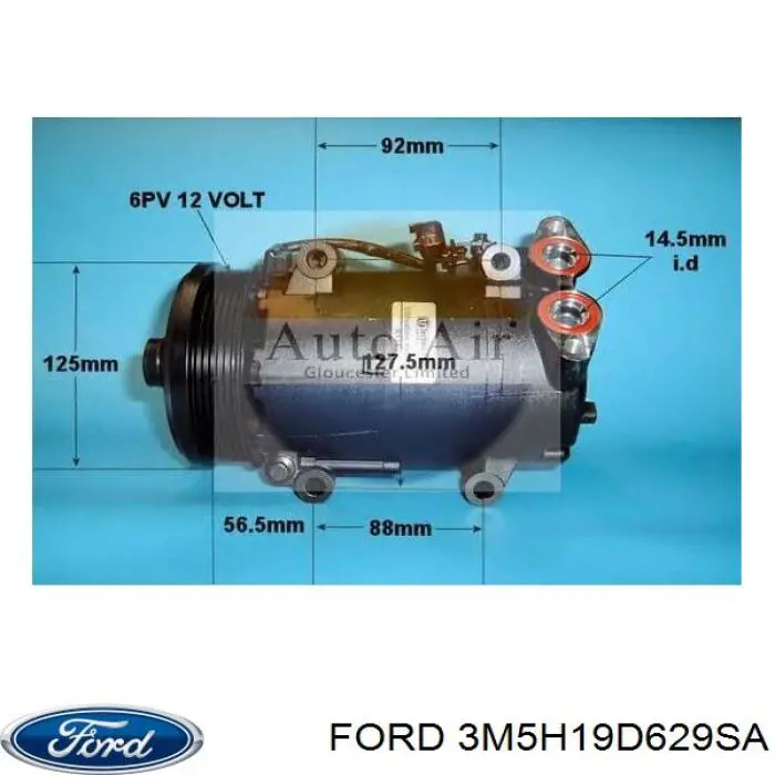 Compre 3M5H19D629SA Ford Compressor de aparelho de ar condicionado