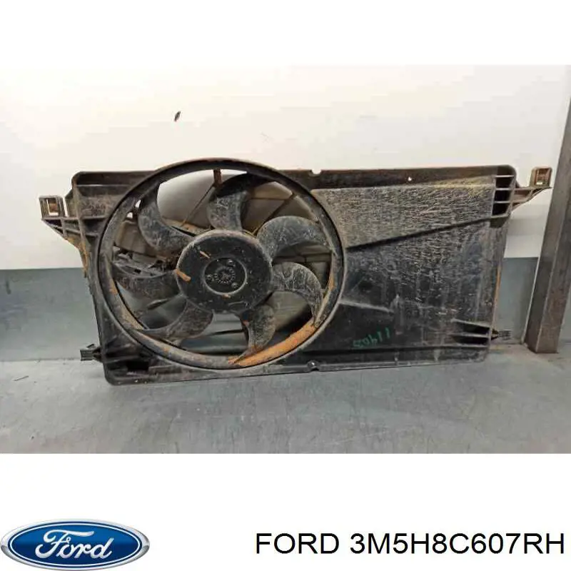 3M5H8C607RH Ford Difusor do radiador de esfriamento, montado com motor e roda de aletas
