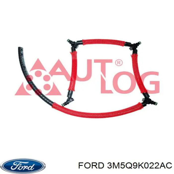 3M5Q9K022AC Ford Tubo de combustível, inverso desde os injetores