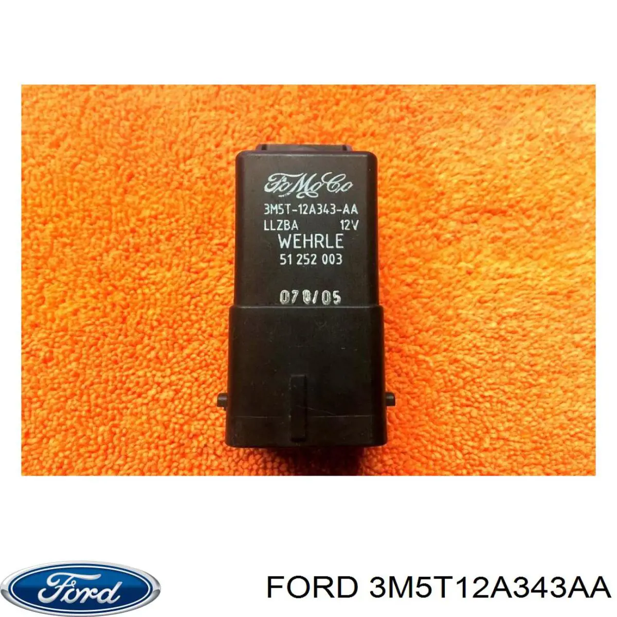 Relê das velas de incandescência 3M5T12A343AA Ford
