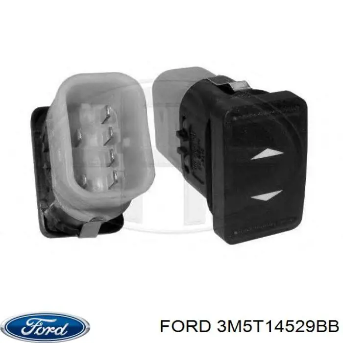 3M5T14529BB Ford Botão dianteiro direito de ativação de motor de acionamento de vidro