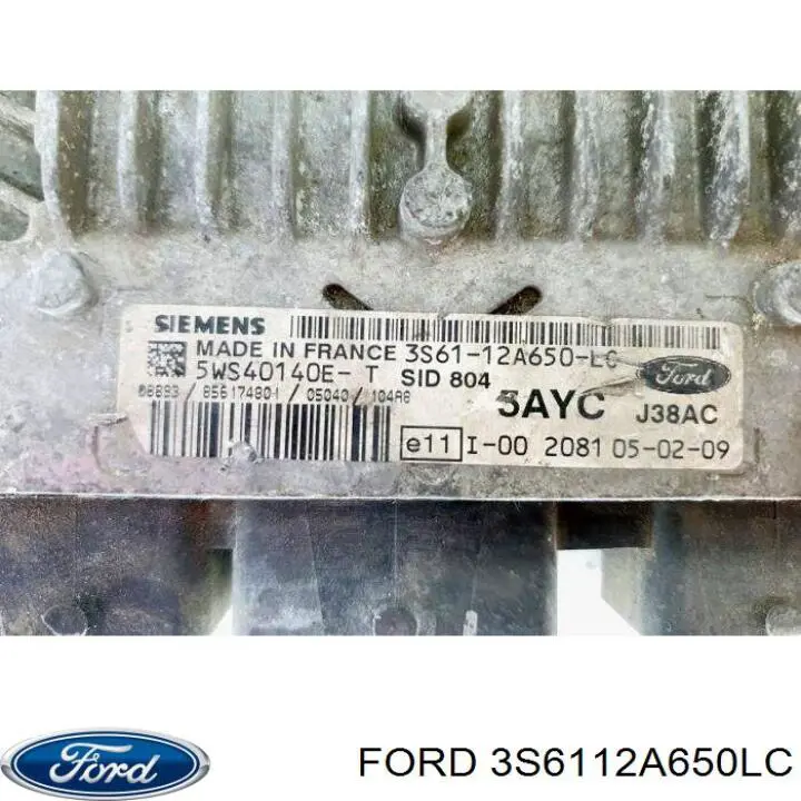 Módulo de direção (Centralina eletrônica) de motor Mazda 3S6112A650LC